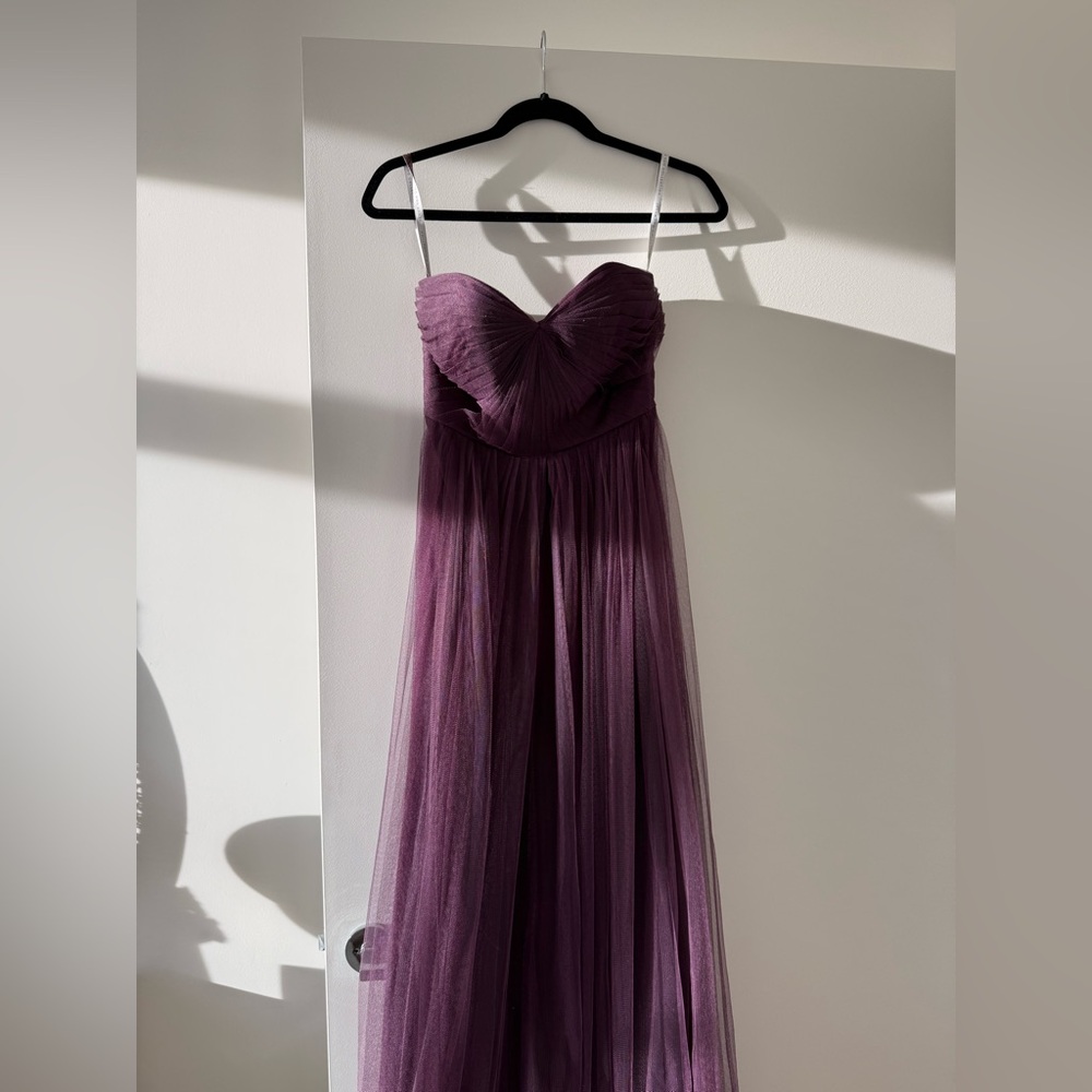 JENNY YOO Anthropologie Purple Annabelle Convertible Tulle Bridesmaid Gown 2-4